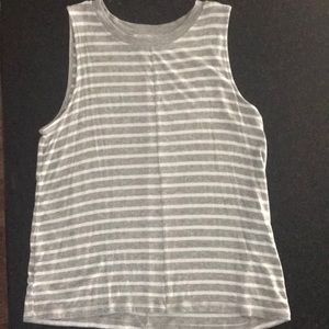 Grey and White striped shirt